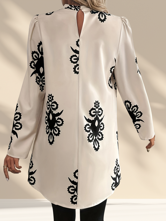 Elegant Printed Blouse