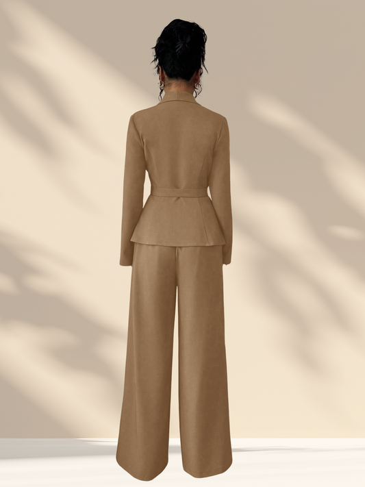 Blazer & Wide-Leg Pants Set