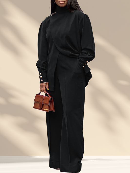 Asymmetric High Neck Set