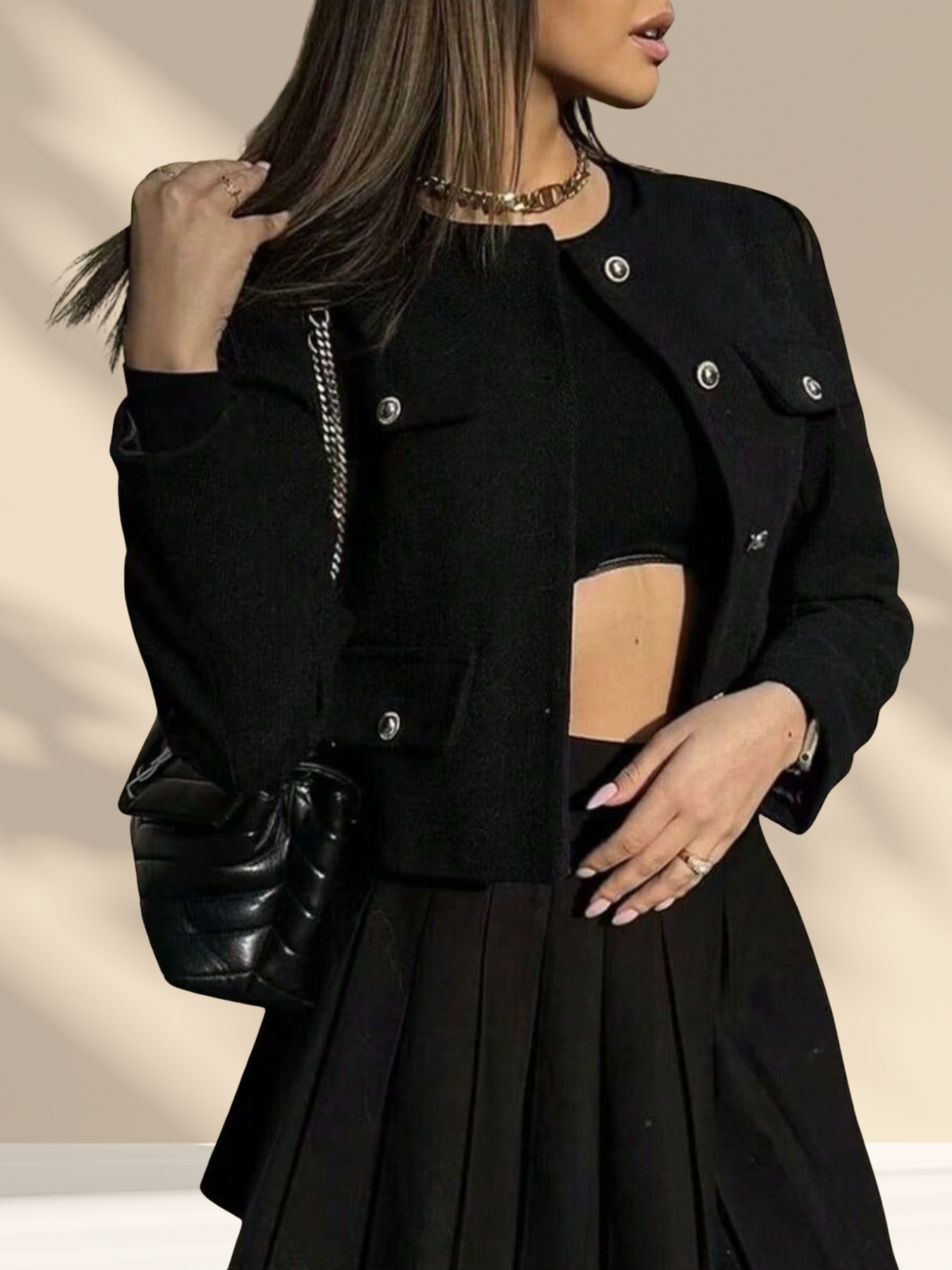 Cropped Tweed Jacket