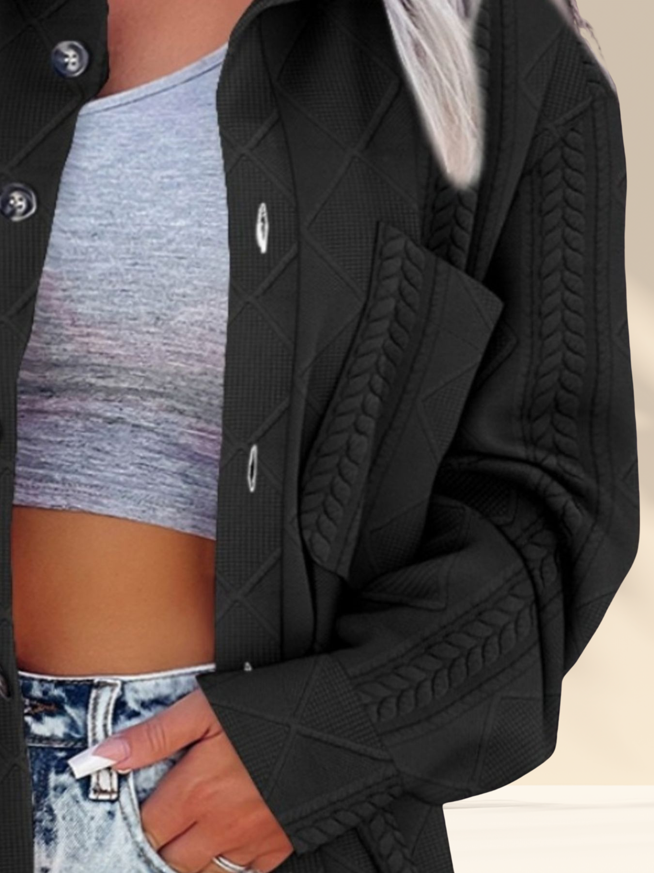 Alora Knit Buttoned Overshirt