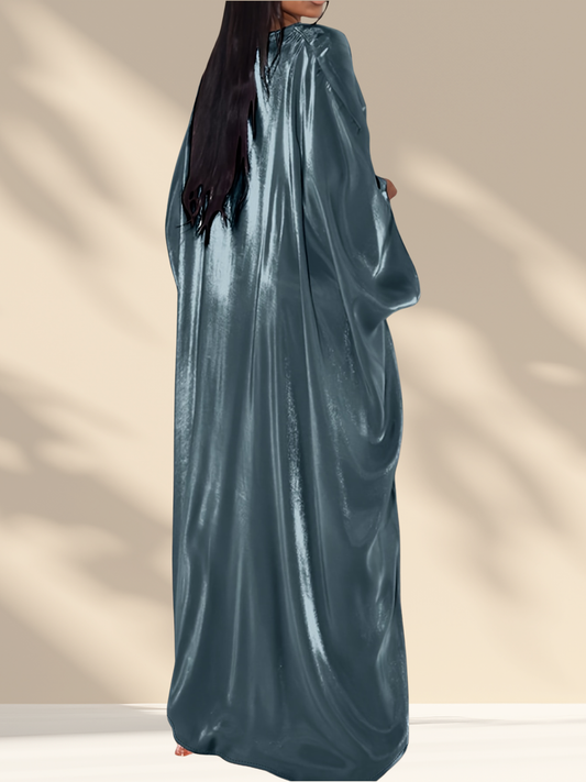 Celeste Satin Kimono Maxi Dress