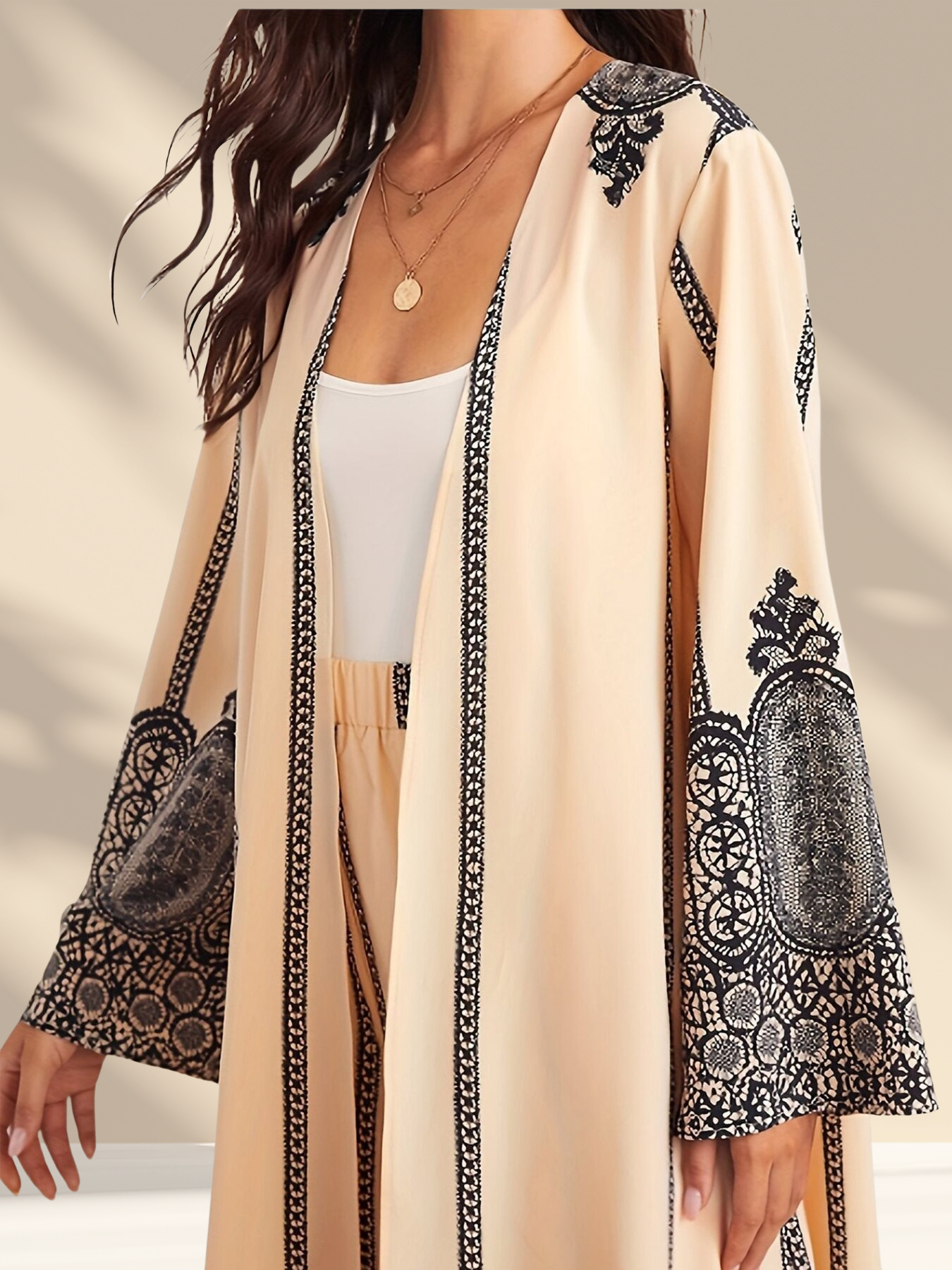 Noura Printed Kimono Set