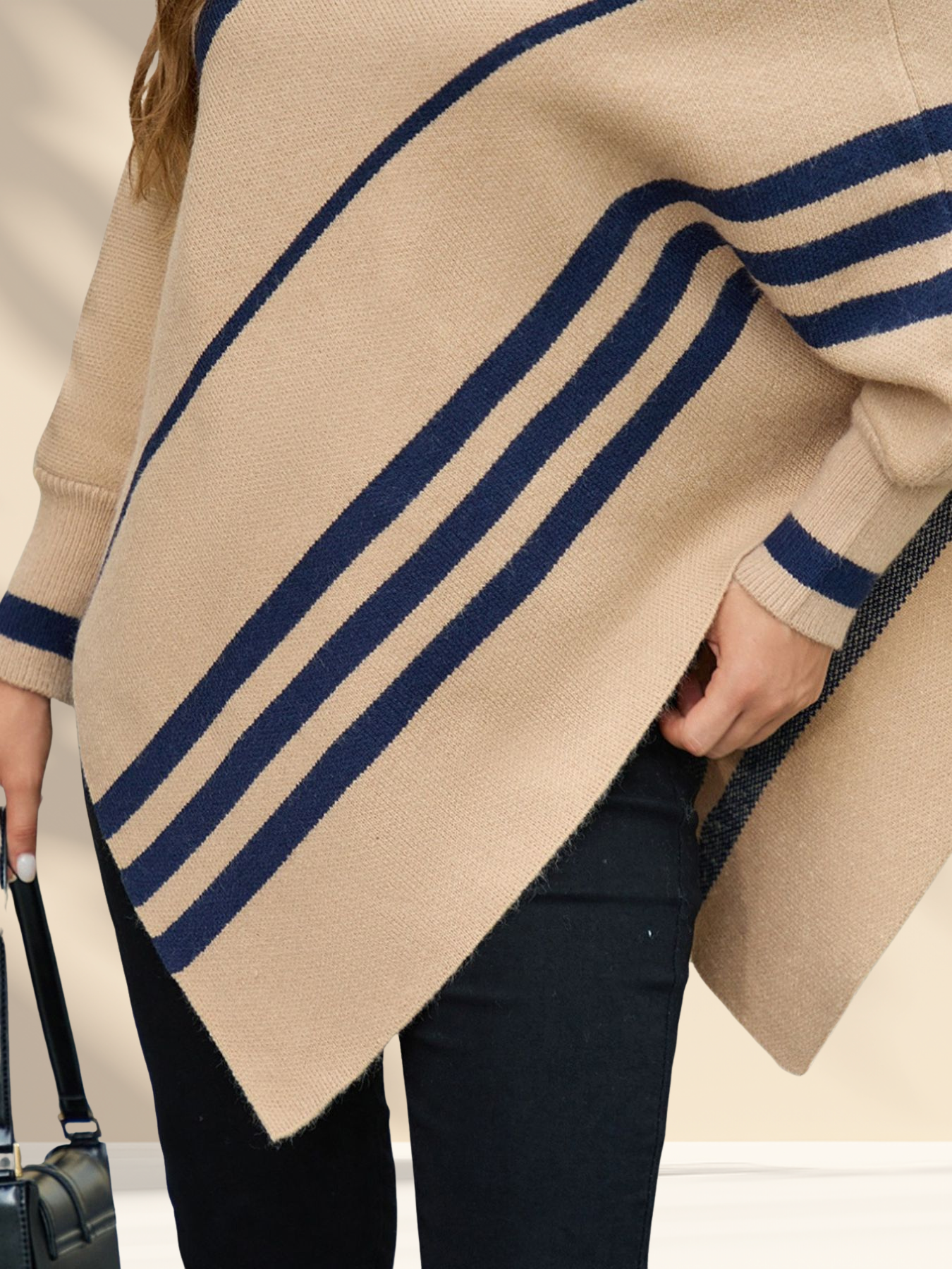 Striped Batwing Knit