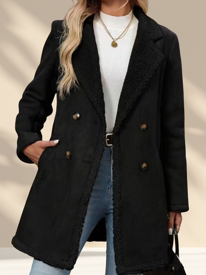 Sherpa Lined Button Up Coat