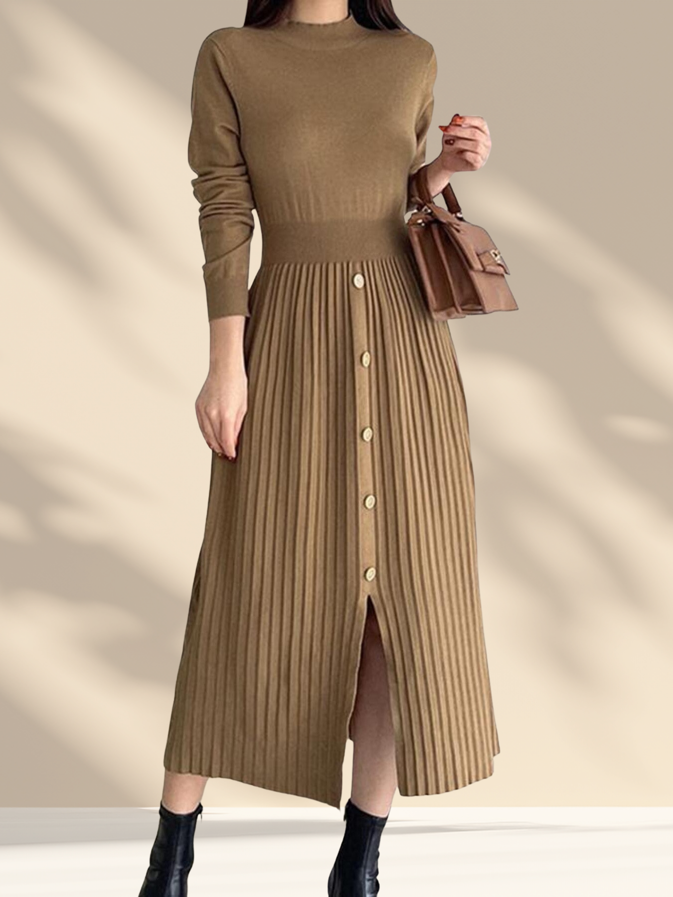 Geknöpftes Strickkleid