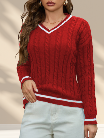 Classic Knit V-Neck Sweater