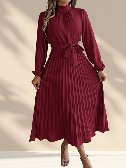 Pleated Midi Dress