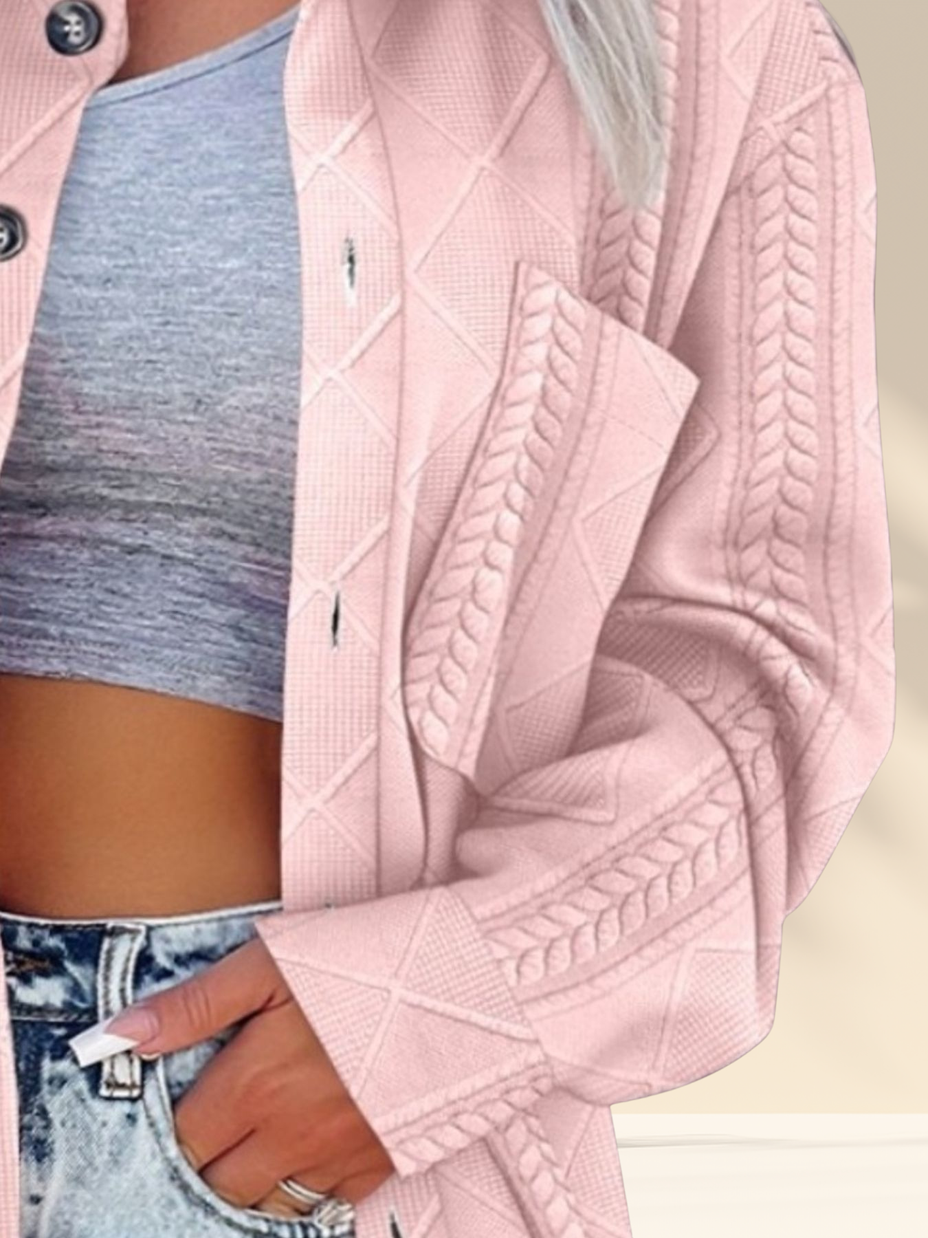 Alora Knit Buttoned Overshirt