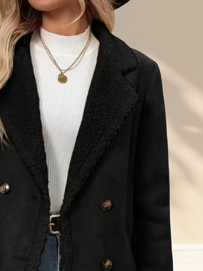 Sherpa Lined Button Up Coat