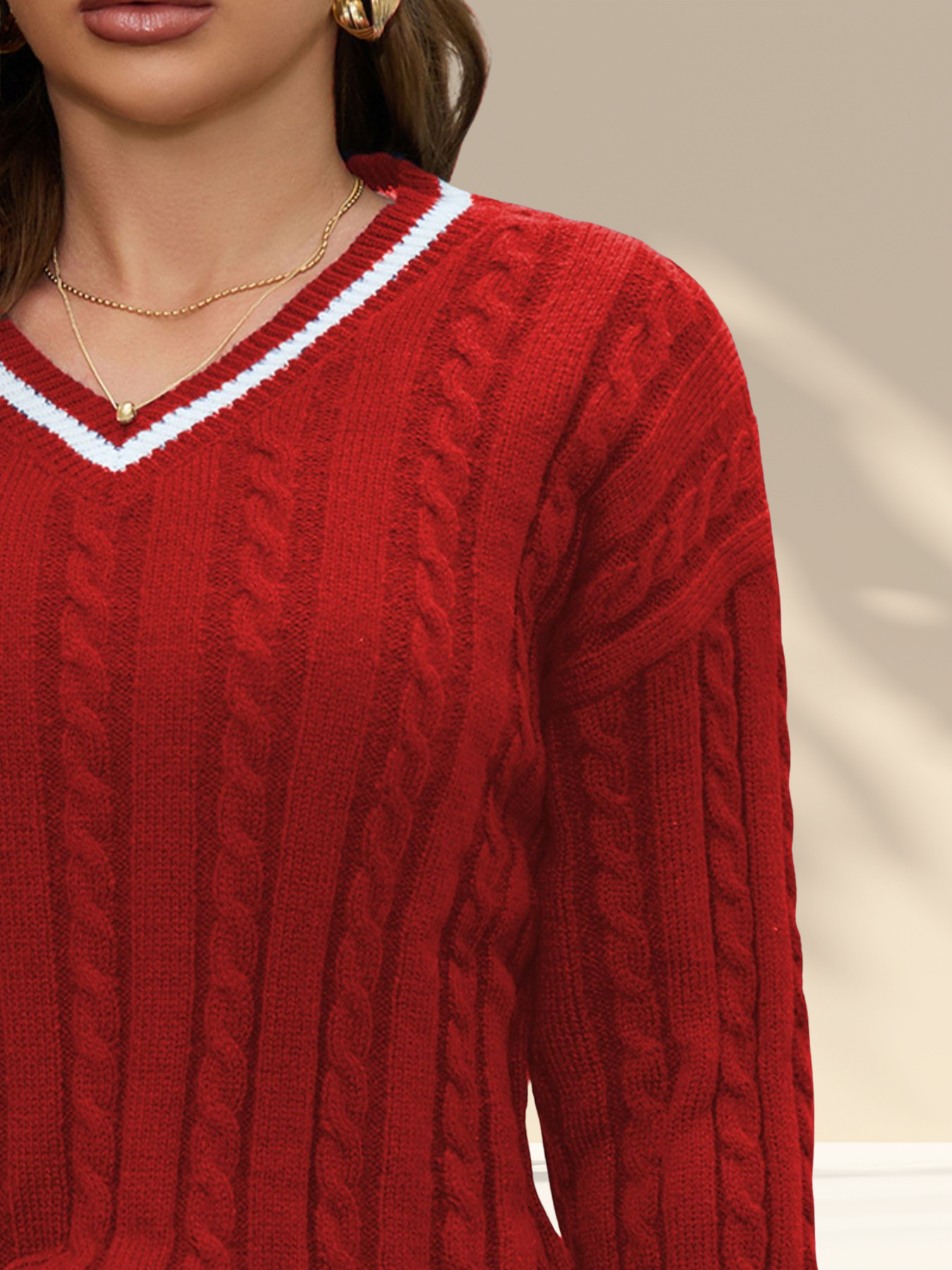 Classic Knit V-Neck Sweater