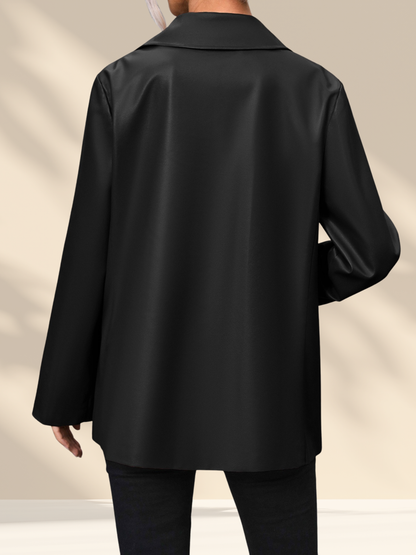 Ivy Luxe Faux-Leather Blazer