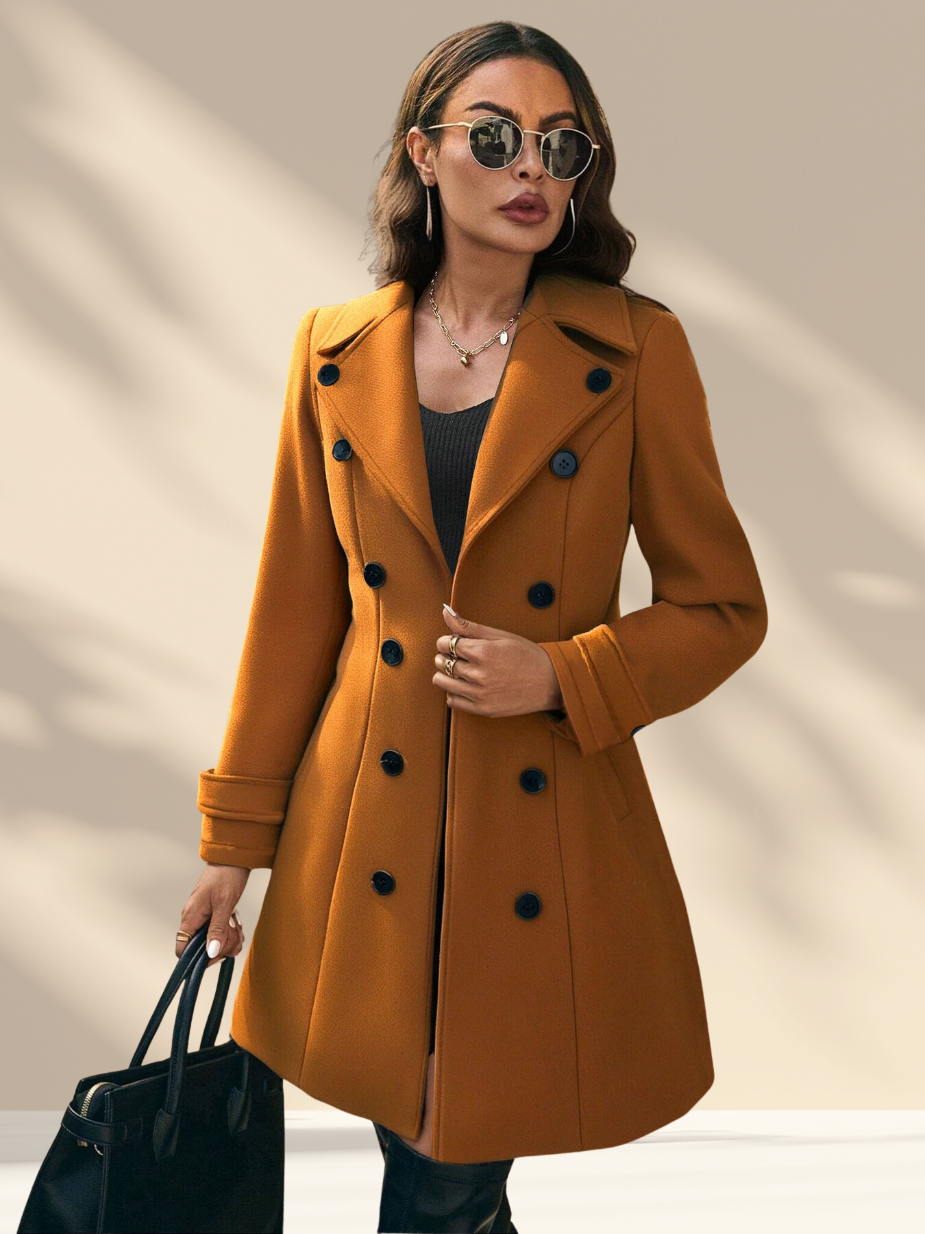 Double-Breasted Tailored Overcoat