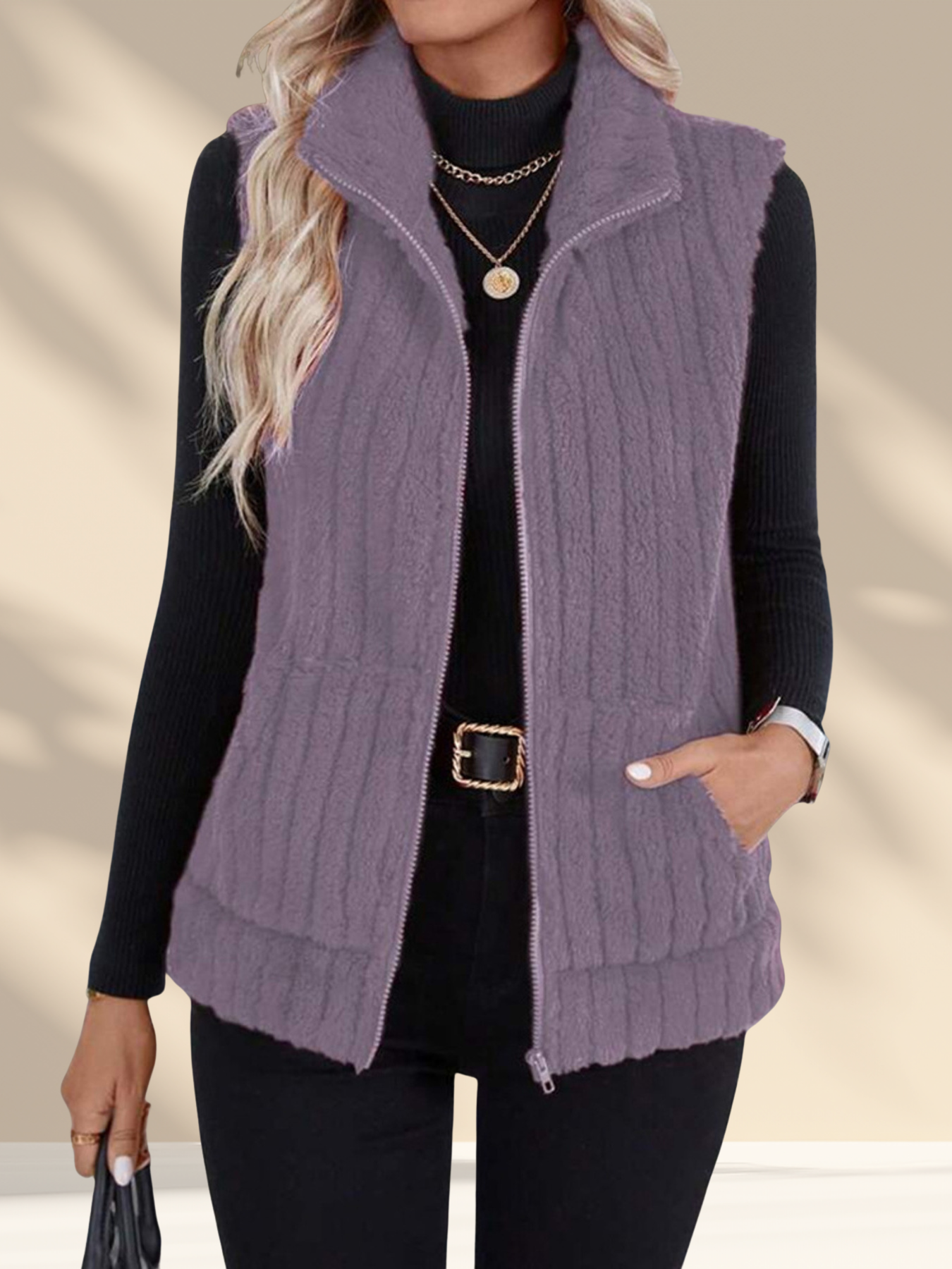 Cozy Fleece Zip-Up Vest
