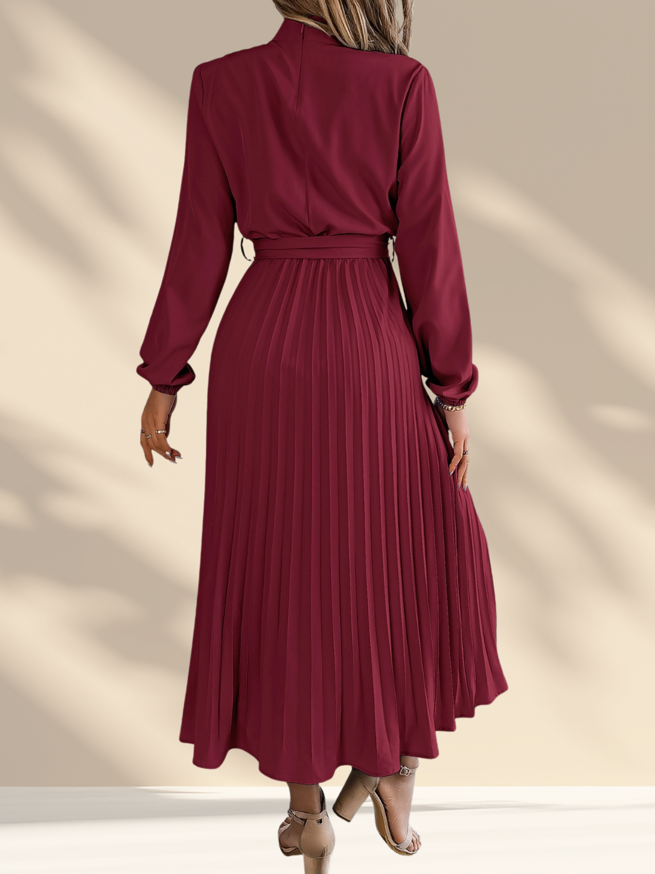 Pleated Midi Dress