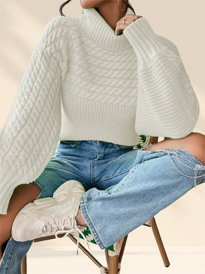 Elara Cable Turtleneck