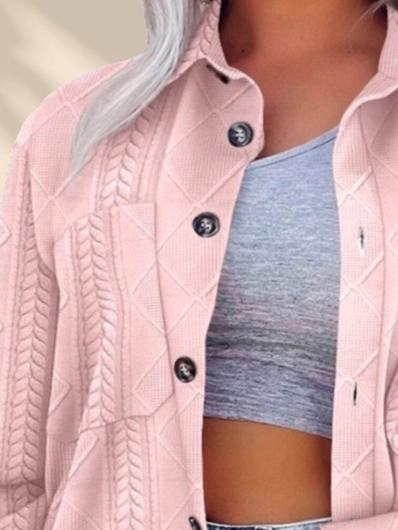 Alora Knit Buttoned Overshirt