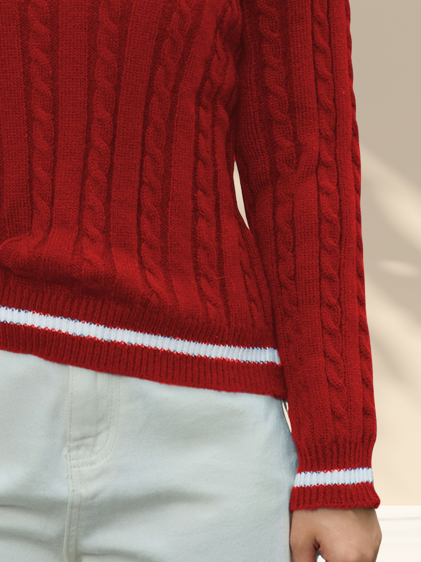 Classic Knit V-Neck Sweater