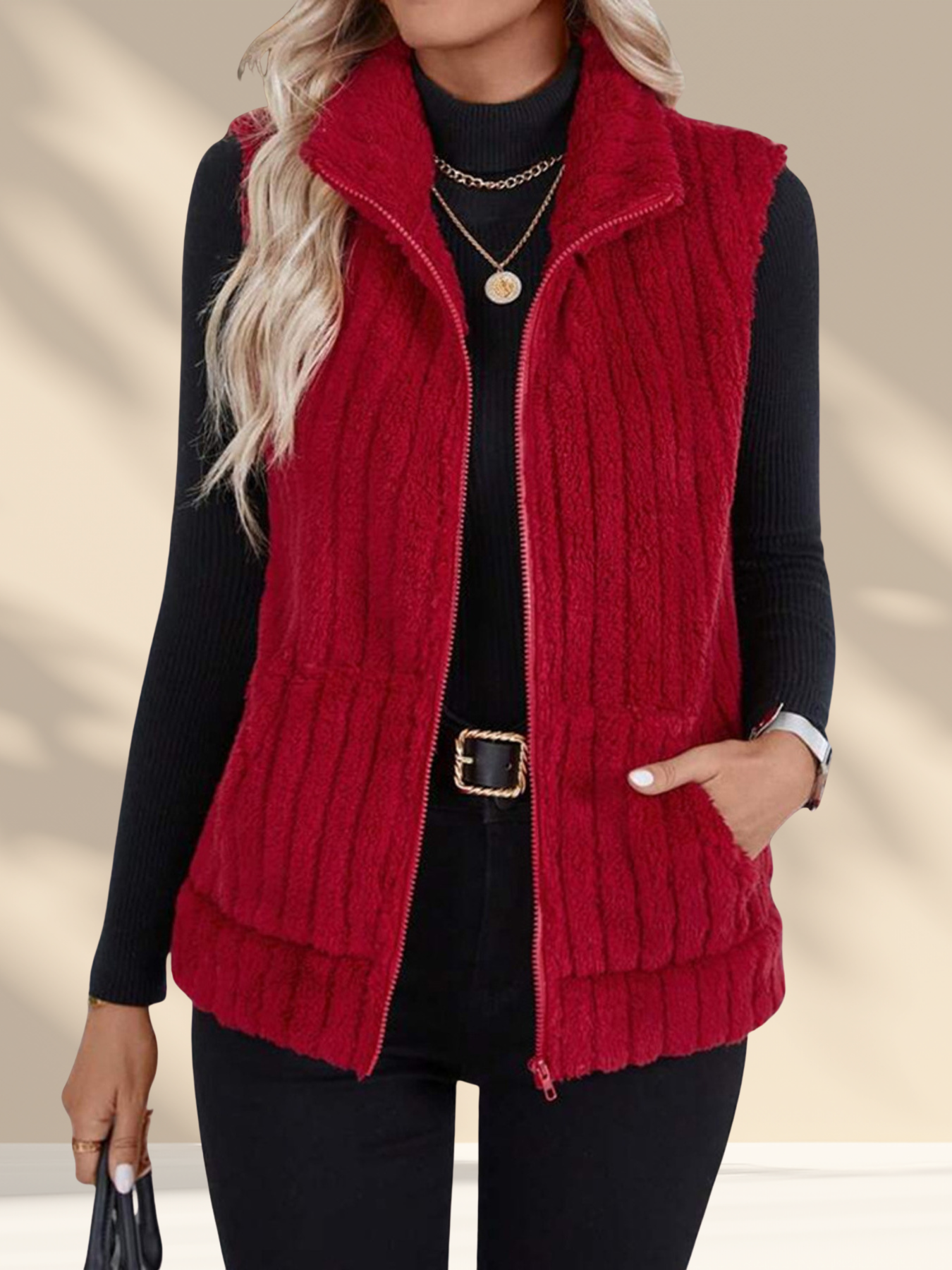 Cozy Fleece Zip-Up Vest