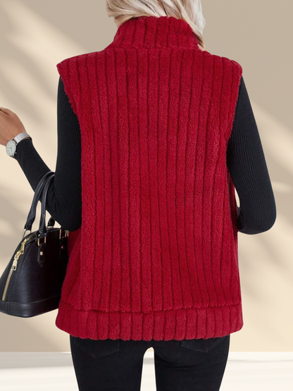 Cozy Fleece Zip-Up Vest