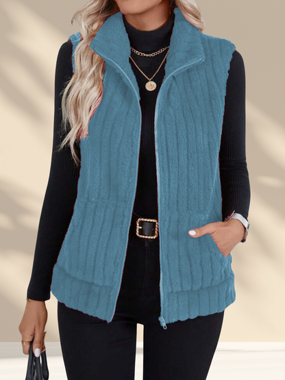Cozy Fleece Zip-Up Vest