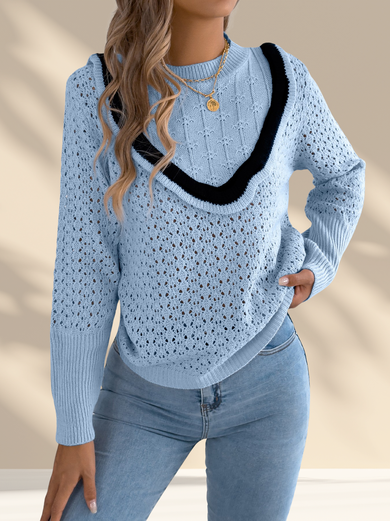 Hollow Knit Sweater