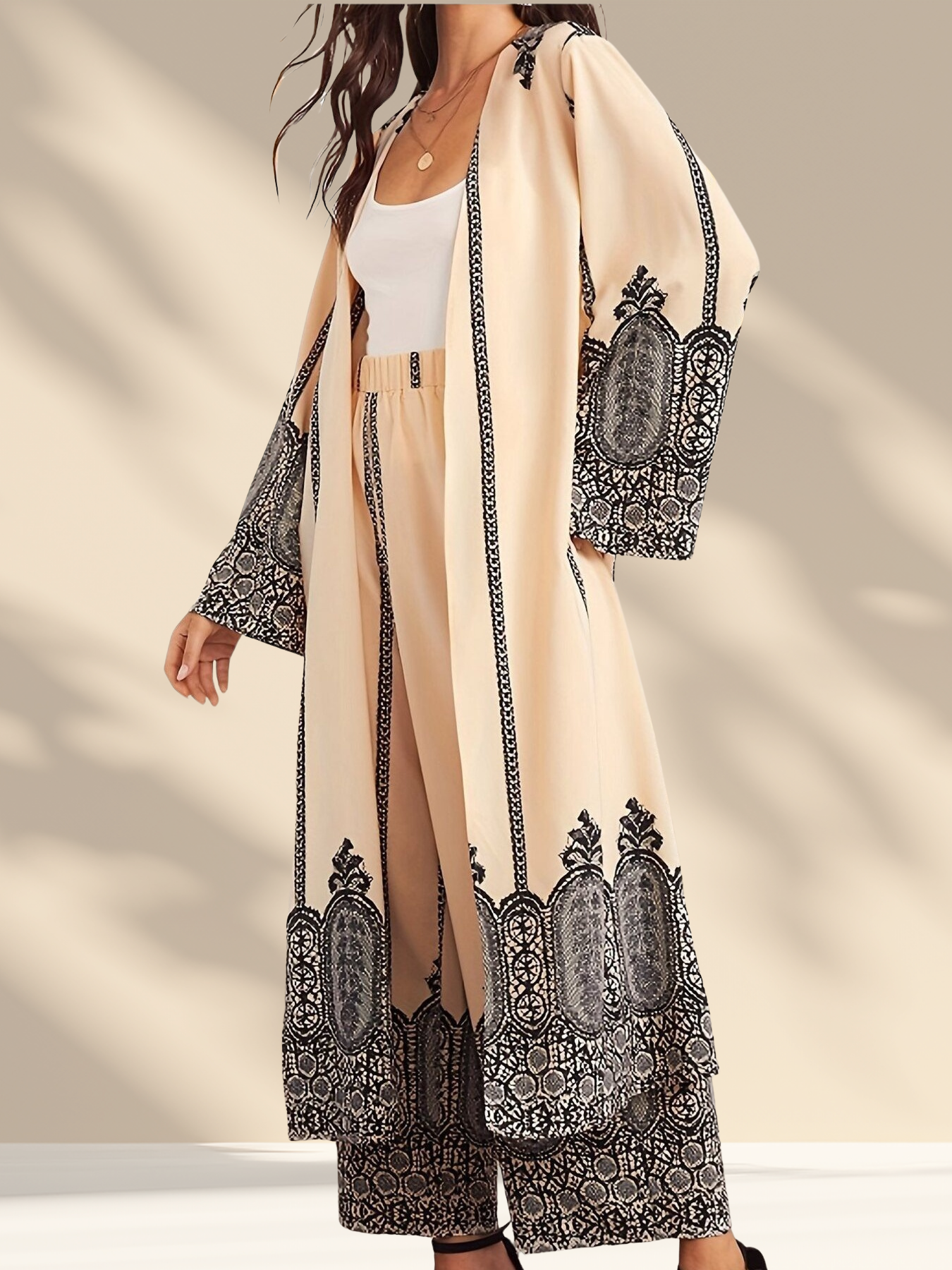 Noura Printed Kimono Set