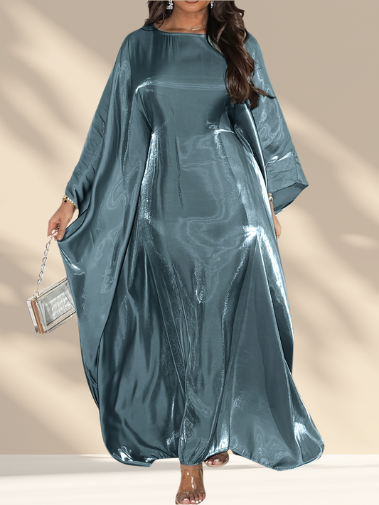 Celeste Satin Kimono Maxi Dress