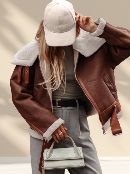 Shearling Luxe Aviator Jacket