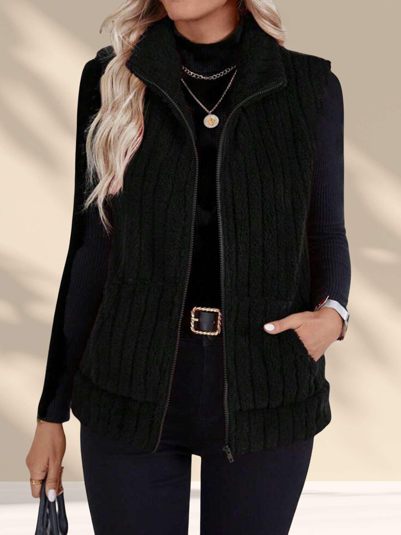 Cozy Fleece Zip-Up Vest