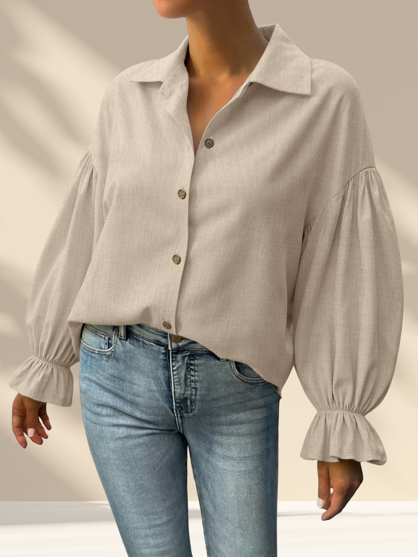 Flounce Sleeve Shirt