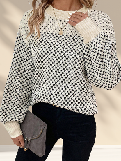Patterned Lantern Sweater