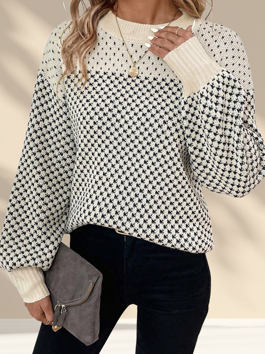 Patterned Lantern Sweater