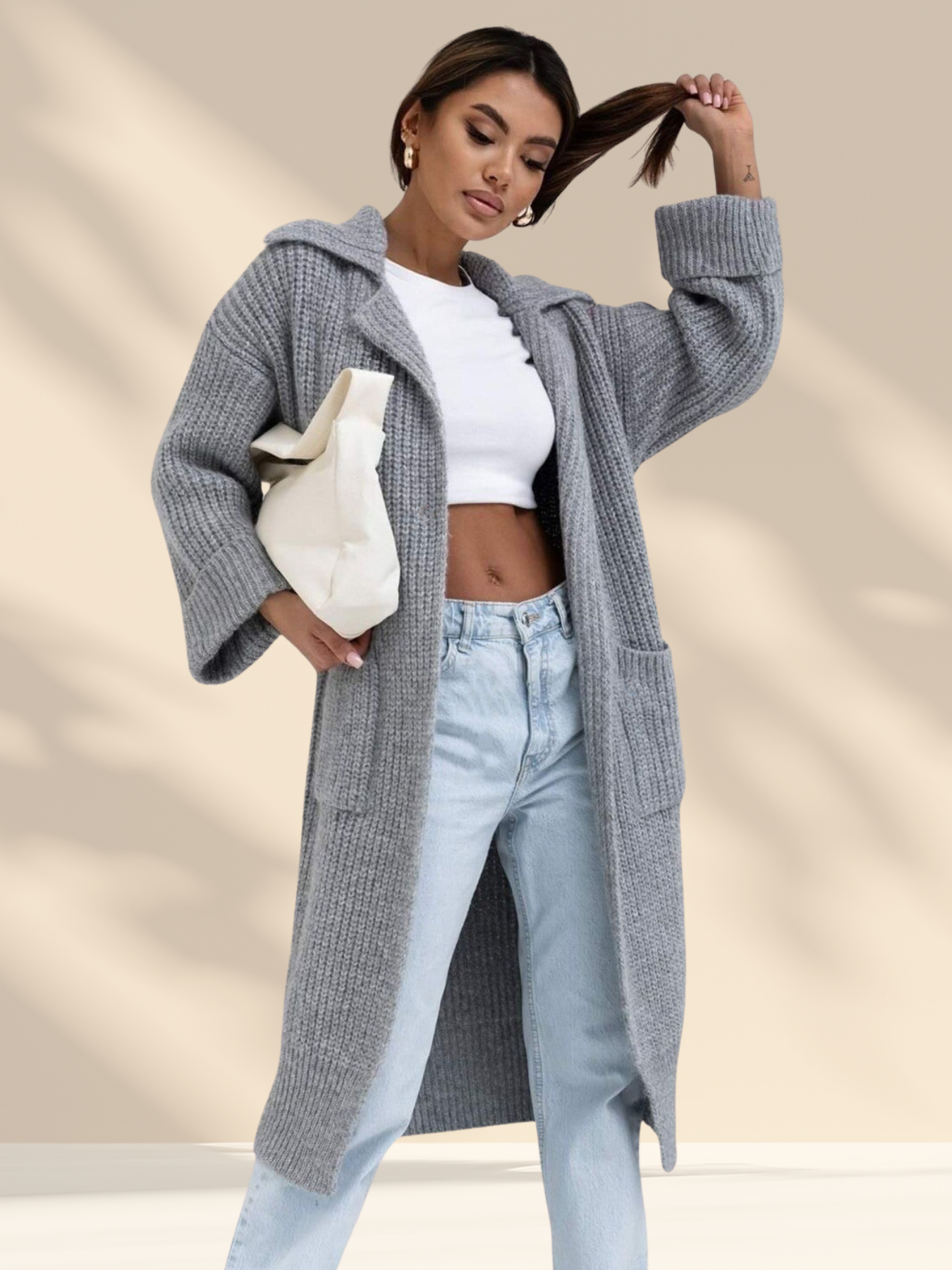 Cozy Knit Collared Cardigan