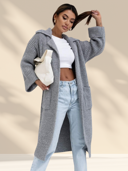 Cozy Knit Collared Cardigan