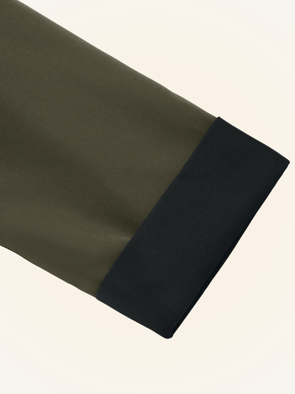 Contrast Collar Longline Coat