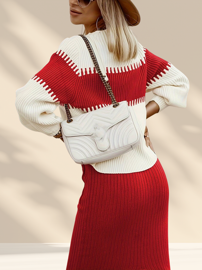 DuoTone Knit Sweater Set