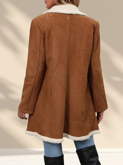 Sherpa Lined Button Up Coat