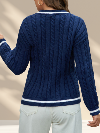 Classic Knit V-Neck Sweater