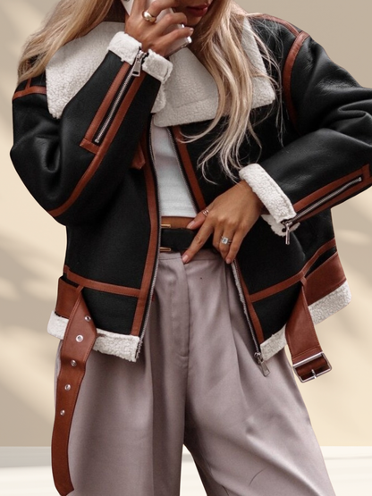 Shearling Luxe Aviator Jacket