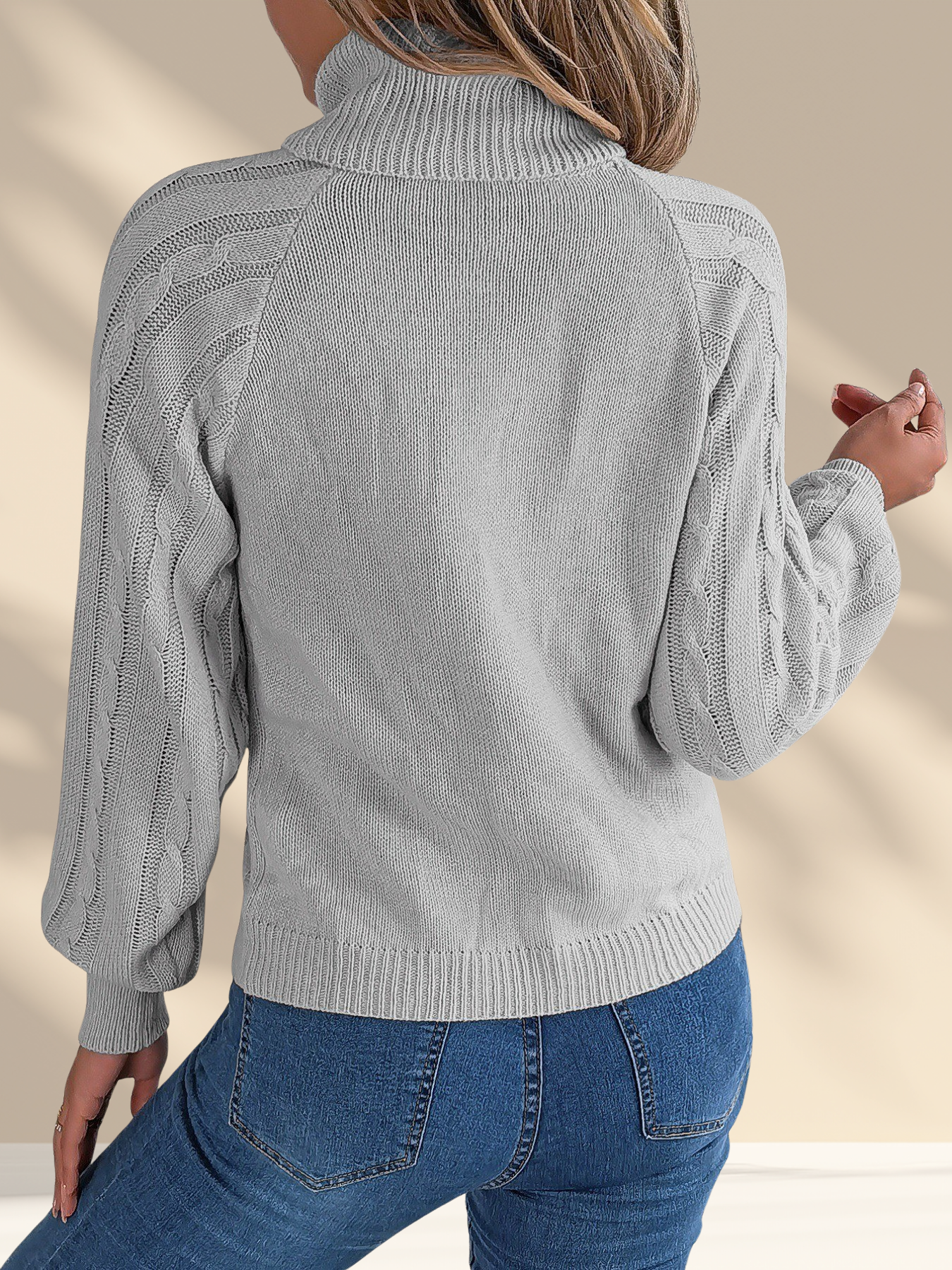 The Buttoned Turtleneck Sweater