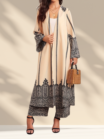 Noura Printed Kimono Set