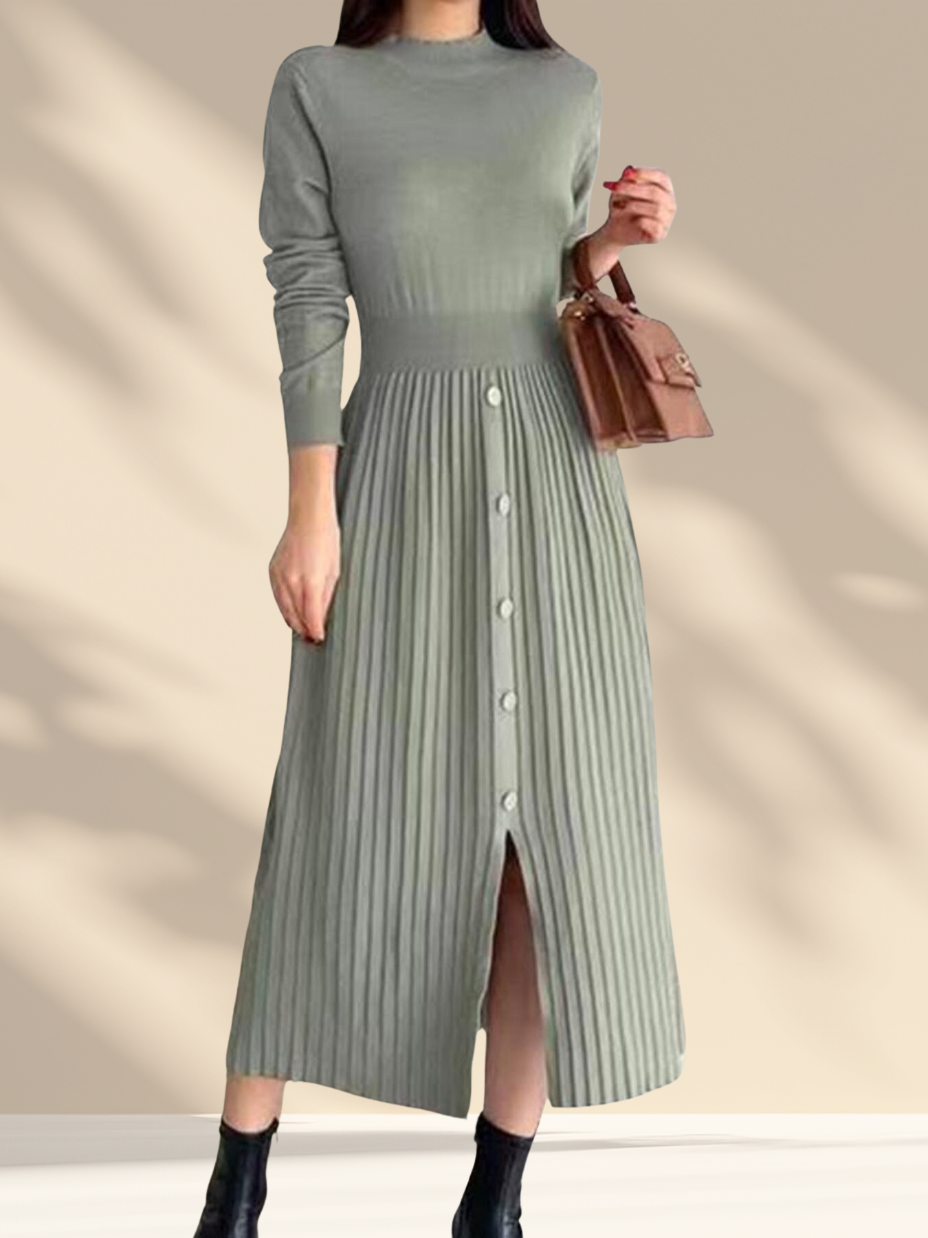 Geknöpftes Strickkleid