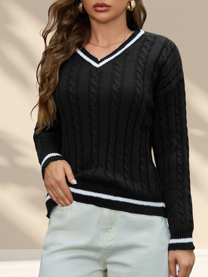 Classic Knit V-Neck Sweater