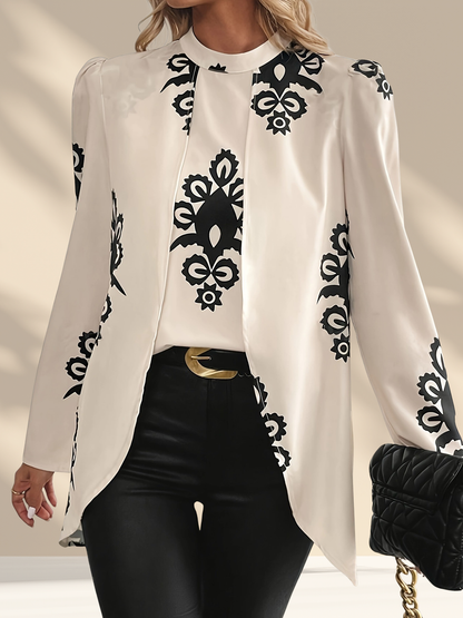 Elegant Printed Blouse
