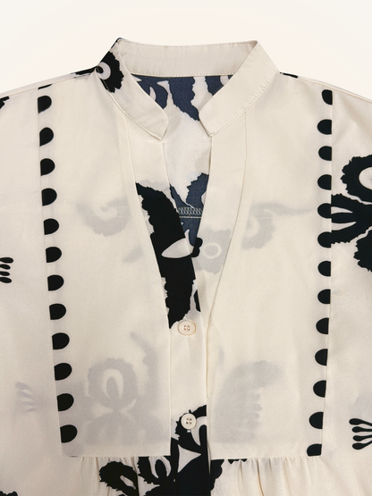 Printed Boho Midi Dress