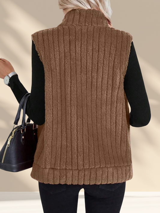Cozy Fleece Zip-Up Vest