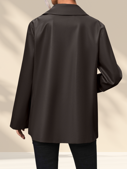 Ivy Luxe Faux-Leather Blazer