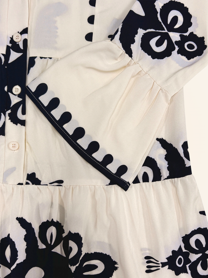 Printed Boho Midi Dress