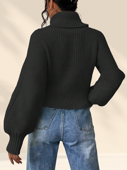 Elara Cable Turtleneck